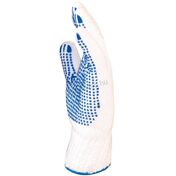 Munkav&eacute;delmi textilkesztyű egy oldalt p&ouml;tty&ouml;s 9-es f&eacute;rfi