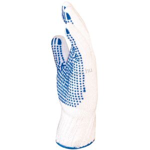 Munkavédelmi textilkesztyű egy oldalt pöttyös 9-es férfi