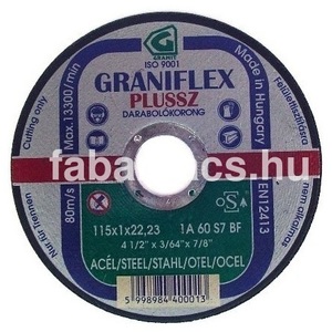 Fém vágókorong GRANIFLEX 115-ös