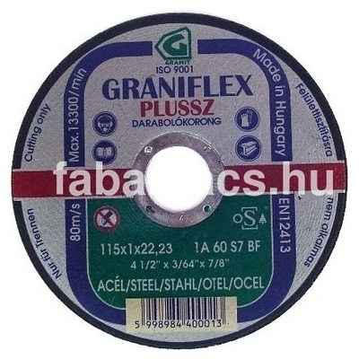 Fém vágókorong GRANIFLEX 115-ös