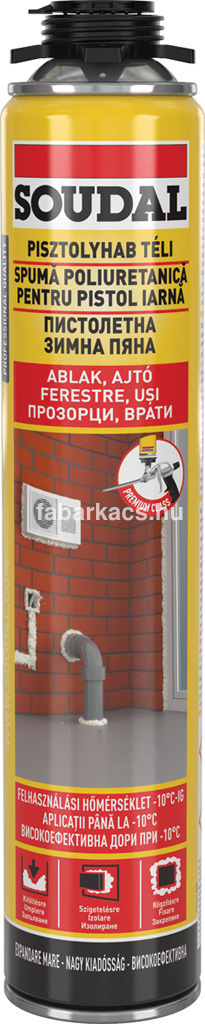 Purhab SOUDAL 750 ml pisztolyos YELLOW téli