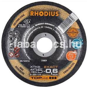 Fém vágókorong  RHODIUS  EXACT XTK6 125-ös×0,6×22