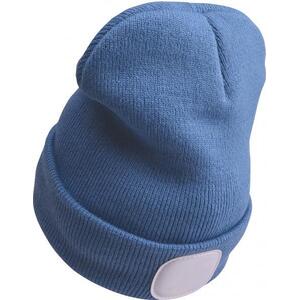 Munkavédelmi sapka EXTOL kötött+led lámpa kék