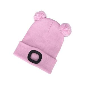 Munkavédelmi sapka EXTOL kötött+led lámpa kid pink