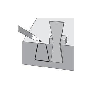 Asztalos fecskefark sablon alu