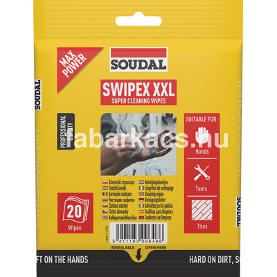 Tisztítókendő SOUDAL Swipex 20db/cs